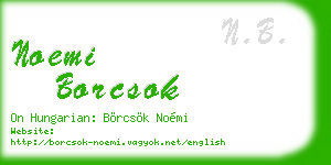 noemi borcsok business card